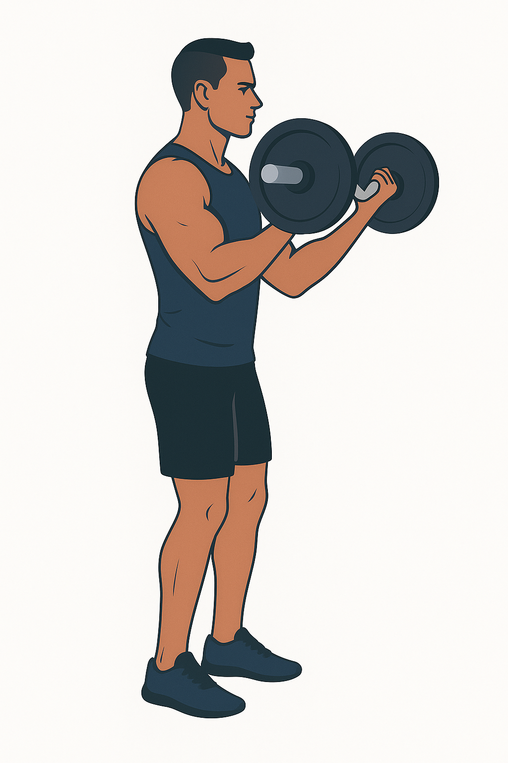 EZ-bar curl illustrasjon