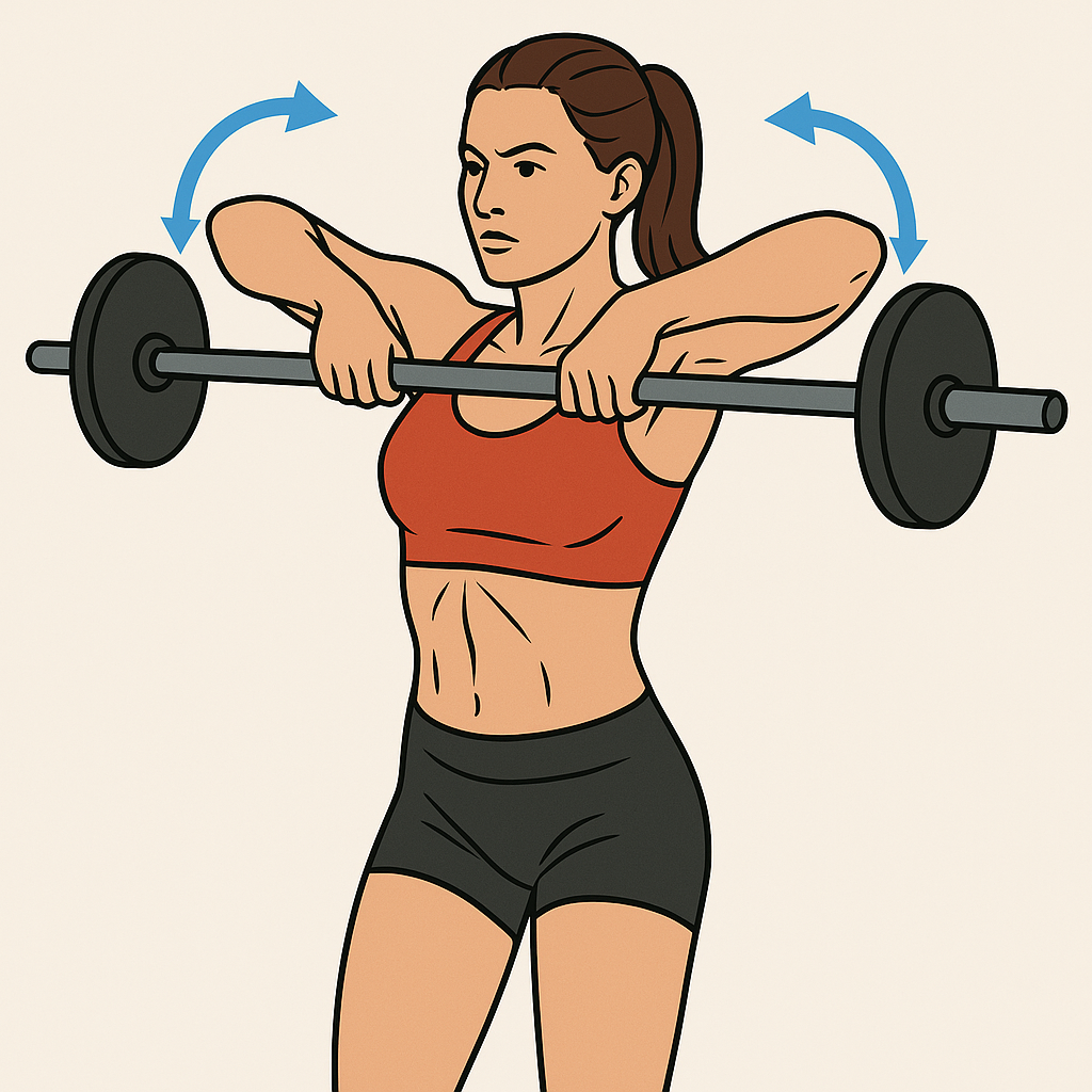 Upright row illustrasjon